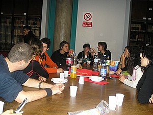 students brainstorming