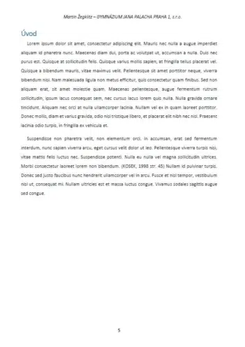 Pravidla pro vypracování seminární práce 6 Pravidla pro vypracovani seminarni prace Uvod